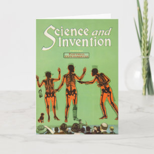 Cartão Invenção da ficção científica da revista Vintage X