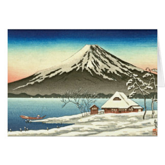 Cartão Inverno 1890 de Monte Fuji