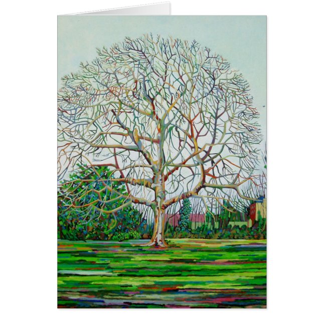 Cartão Inverno da árvore do arco (Frente)