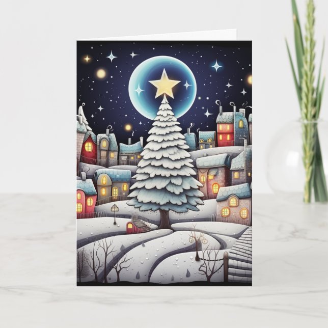 Cartão Inverno da Lua da Alegria (Frente)