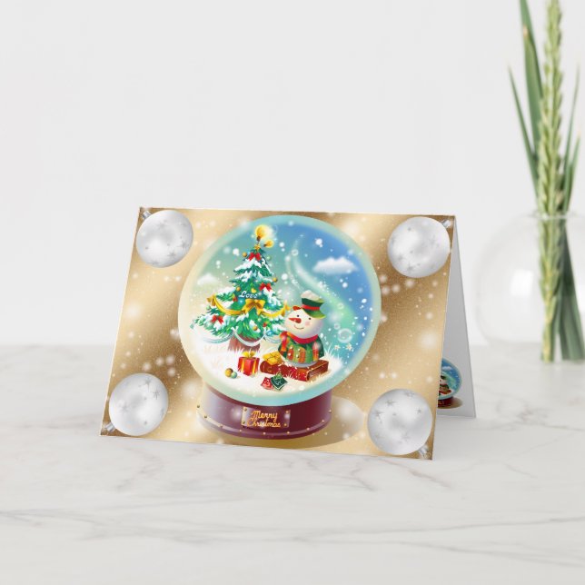 Cartão inverno Dourado (Frente)