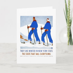 Cartão Inverno em NY State WPA 1930s Poster