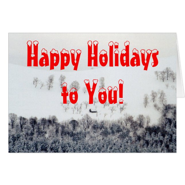 Cartão Inverno em Paltinis - Romênia (Frente Horizontal)