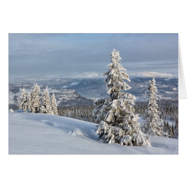 Cartão Inverno na Noruega (Frente Horizontal)