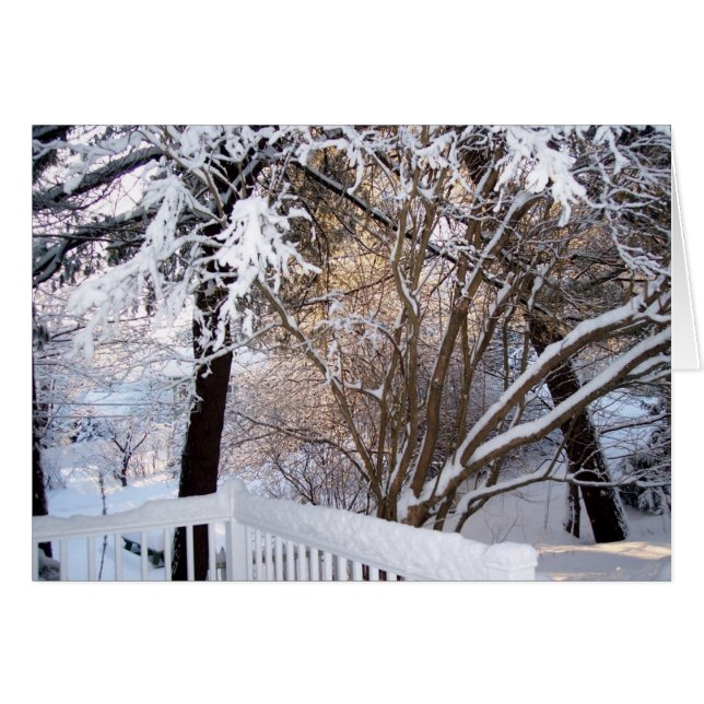 Cartão Inverno no portão frontal (Frente Horizontal)