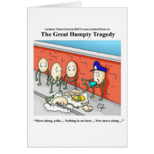 Cartão Investigação policial Humpty Dumpty Presentes engr