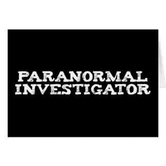 Cartão Investigador Paranormal Caça de Fantasmas