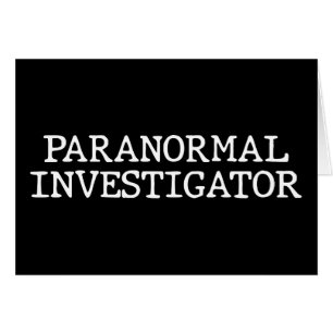Cartão Investigador Paranormal Fantasma Caçando EVP