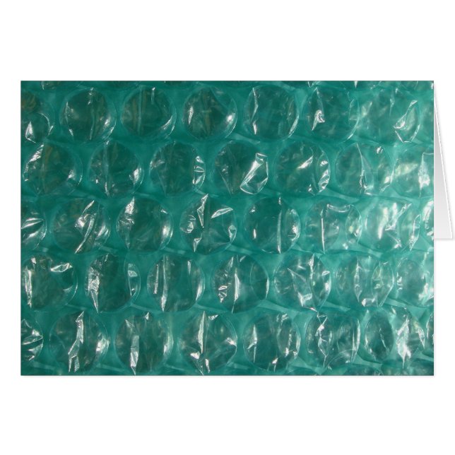 Cartão Invólucro com bolhas de ar verde (Frente Horizontal)
