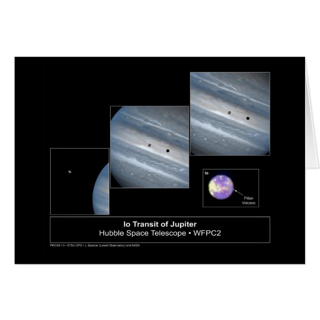 Cartão Io Jupiter Transit Hubble Telescope Foto (Frente Horizontal)