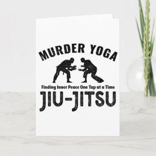 Cartão Ioga Assassino Jiu-jitsu Engraçado Paz Interior Ag