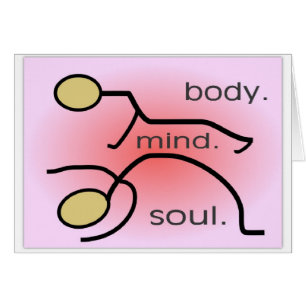 Cartão Ioga--"Corpo. Mente. Presentes da alma"--Pessoas