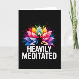 Cartão Ioga Flor de Lótus Zen Aquarela Meditada Profundam