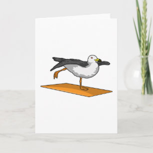 Cartão Ioga Meditação Fitness Gaivota