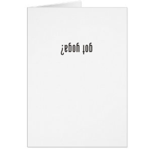 Cartão ioga obtida? (de cabeça para baixo)