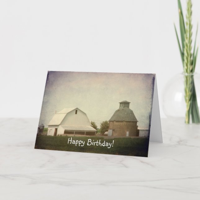 Cartão Iowa Farming, Happy Birthday! (Frente)