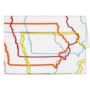 Cartão iowa orgulho blur