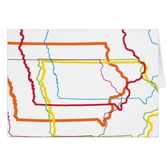 Cartão iowa orgulho blur (Frente horizontal)