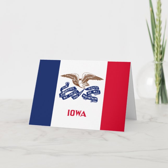 Cartão Iowan Flag, Flag of Iowa (Frente)