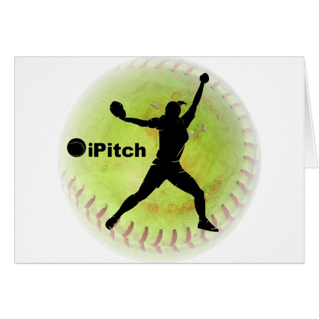 Cartão iPitch Fastpitch Softball (Frente Horizontal)
