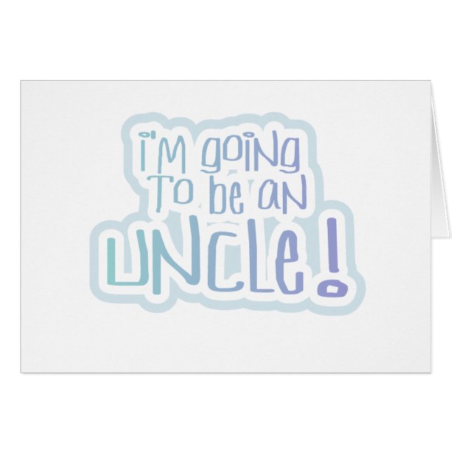 Cartão Ir azul ser um tio (Frente Horizontal)