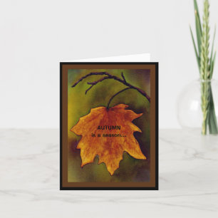 Cartão Ir do outono para o Primavera