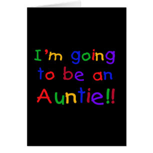 Cartão Ir ser um Auntie cores preliminares