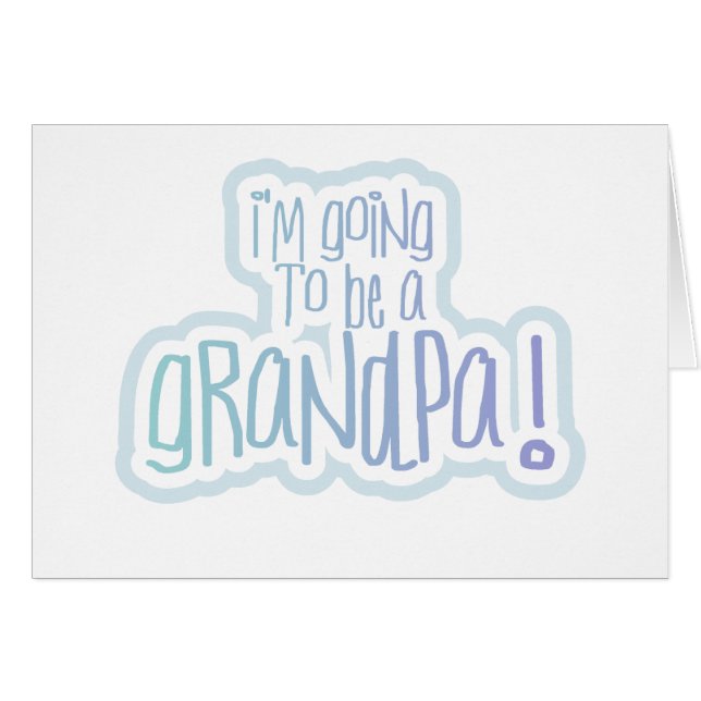 Cartão Ir ser um vovô (Frente Horizontal)