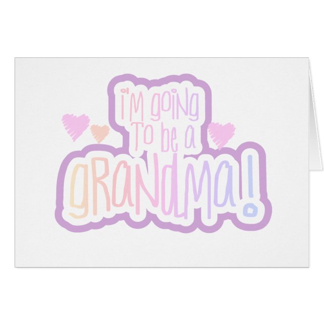 Cartão Ir ser uma avó (Frente Horizontal)