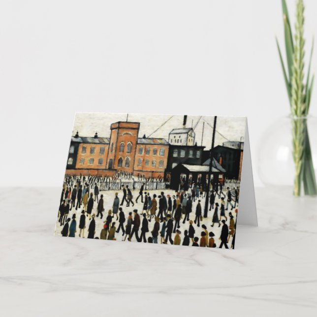 Cartão Ir Trabalhar L.S Lowry (Frente)