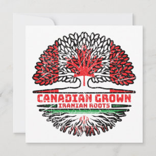 Cartão Irã: Canadá, Canadá, Irã, Árvore Bandeira