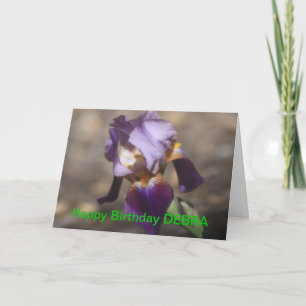 Cartão IRIS DE ANIVERSÁRIO PURPLE