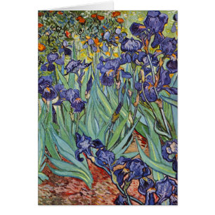 Cartão Íris de Van Gogh Pintura Impressionista