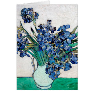 Cartão Íris do azul de Van Gogh