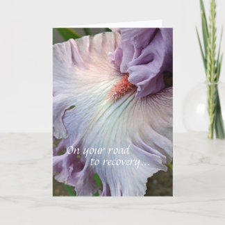 Cartão Iris Floral Roxo Pálido - Melhoras