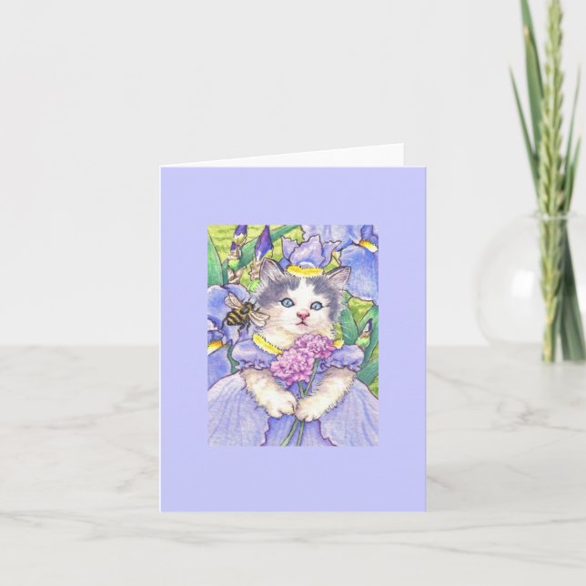 Cartão Iris Kitten Blank Note Card (Frente)