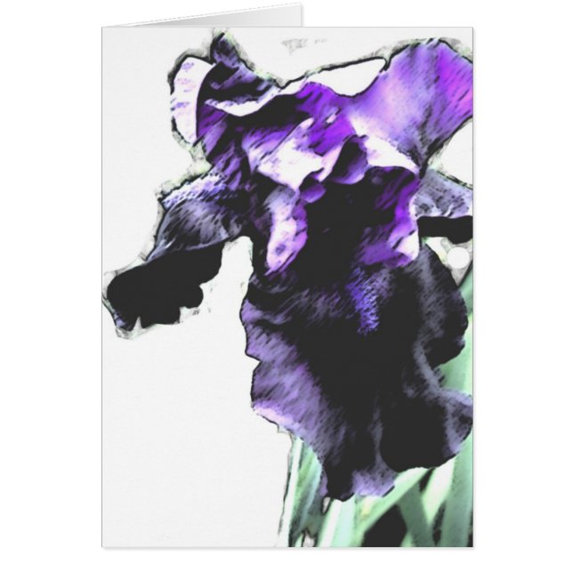 Cartão Íris, roxa (Frente)