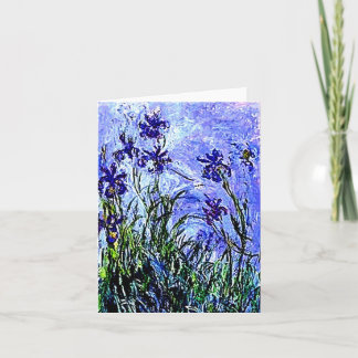 Cartão Irises Claude Monet Notecard