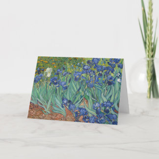 Cartão Irises, Floral Oil Painting, Vincent Van Gogh