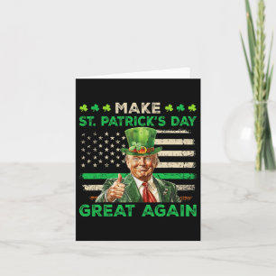 Cartão Irish American Flag Trump Make Dia de São Patrício