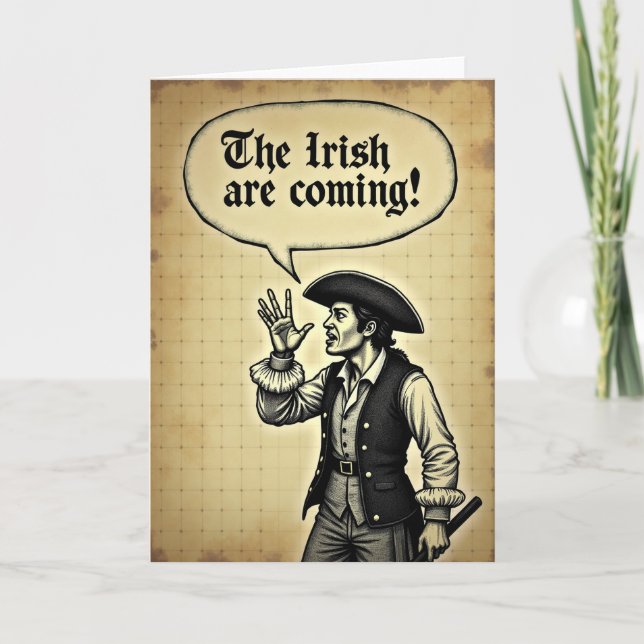Cartão Irish Are Coming Announcement Card (Frente)