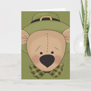 Cartão Irish Bear Happy March Birday Card