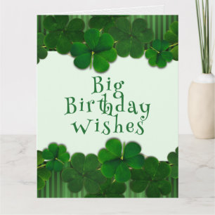 Cartão Irish Birthday Girl or Guy Big Card From All