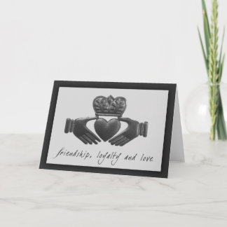 Cartão Irish Claddagh, friendship, loyalty and love