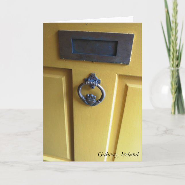 Cartão Irish Door Knocker Greeting Card (Frente)