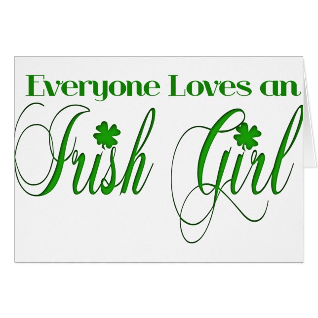 Cartão Irish Girl (Frente Horizontal)