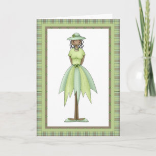 Cartão Irish Girl Doll 2 Happy March Birthday Card