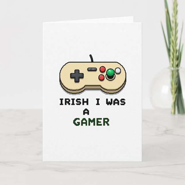 Cartão Irish I Was A Gamer Card (Frente)