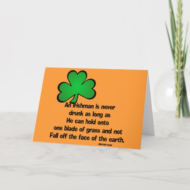 Cartão Irish Proverb Happy Birthday Greeting Card (Frente)