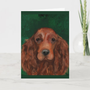 Cartão Irish Red Setter